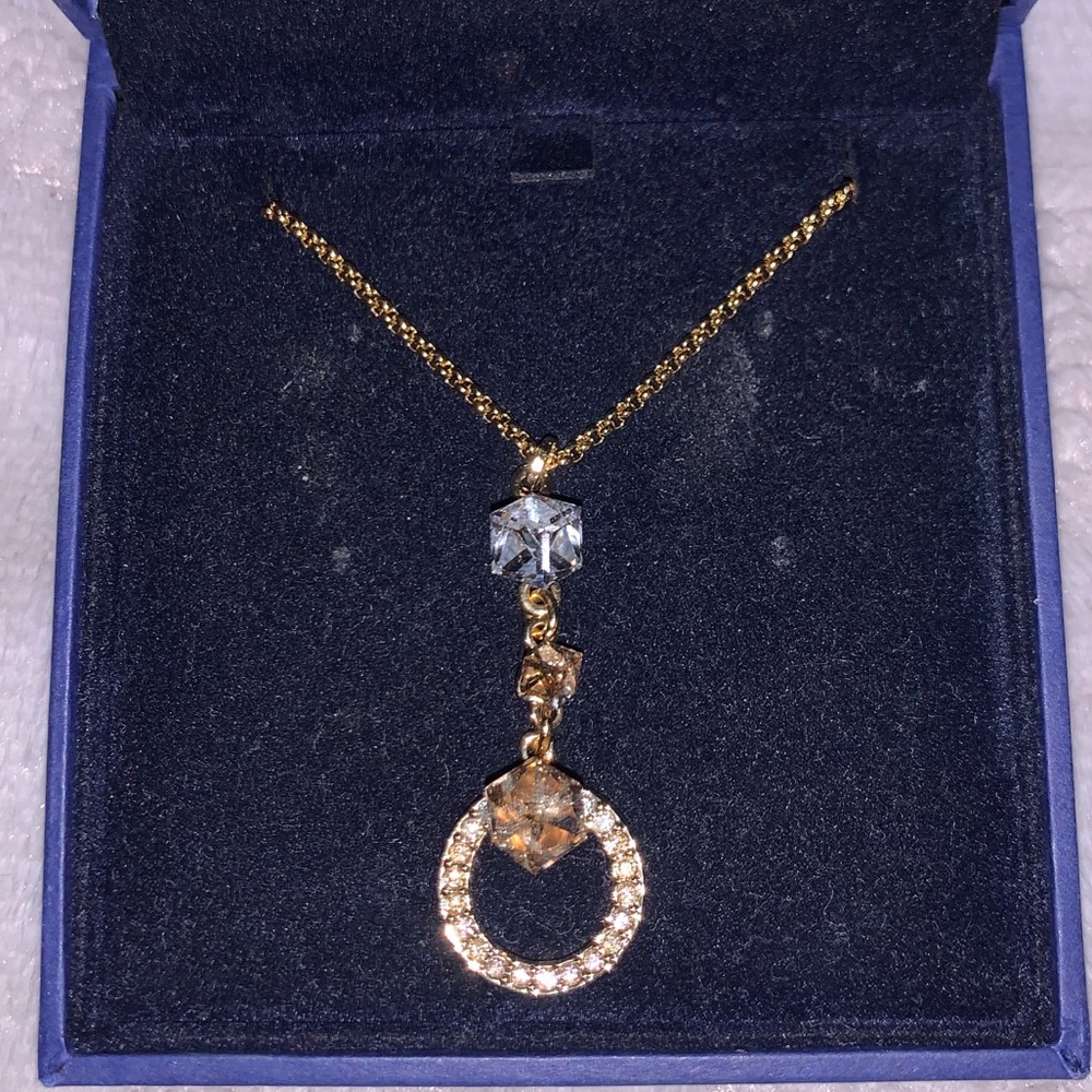 Swarovski Geometric Drop Necklce